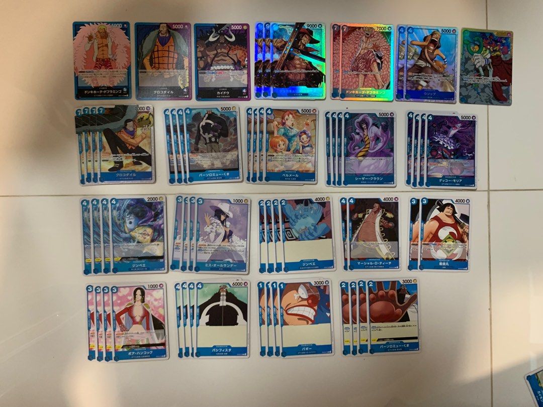 One piece tcg blue decks, Hobbies & Toys, Toys & Games on Carousell