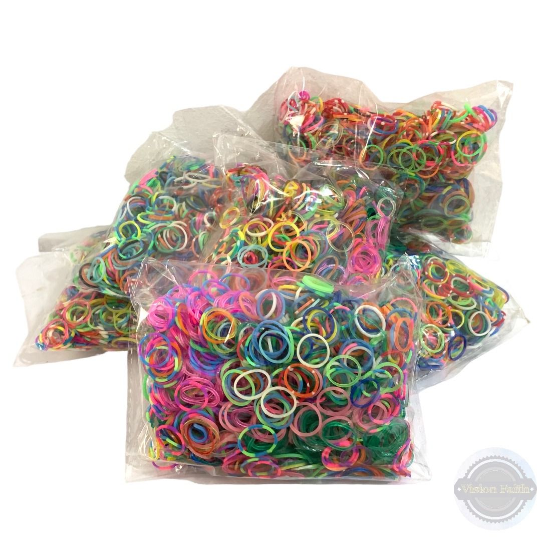 Latex Free Coloured Rubber Bands