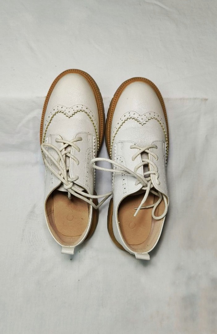 Oxford Beige Shoes on Carousell