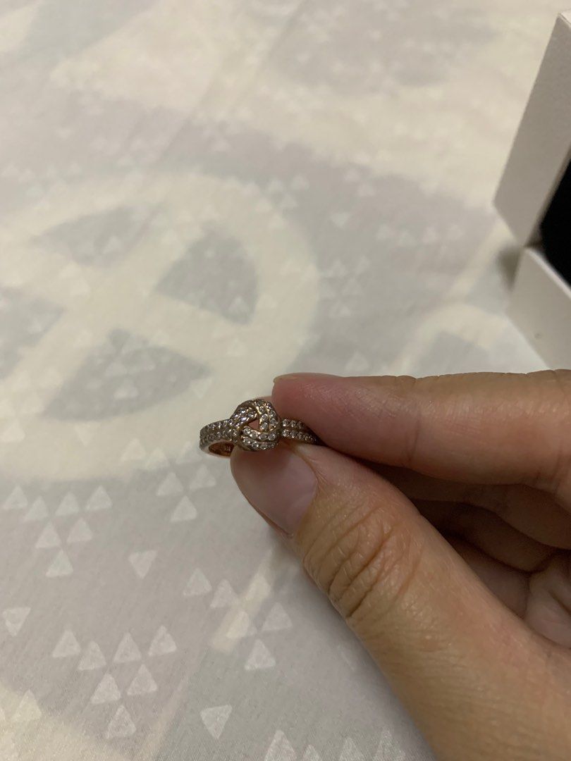 Pandora knot ring rose gold sale