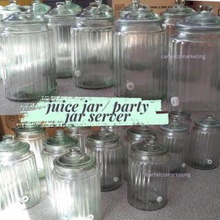 Permission to post admin. BEVERAGE GLASS JAR DISPENSER 4L, 5L, 6L, 3L, 8.8L, 5.9L PARTY  JAR, PARTY SET UP JUICE DISPENSER Message us for more info. #juicejar #juicedispenser #beverage #beveragejar #ja