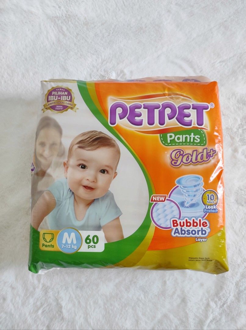 Petpet Gold+ Diaper Pants M60/L50, Babies & Kids, Bathing & Changing ...