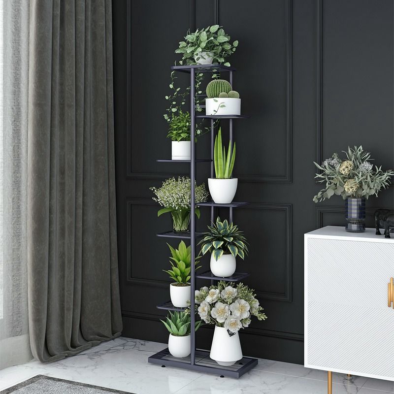 plant rack With pulley flower pot rack flower rack, Furniture & Home ...