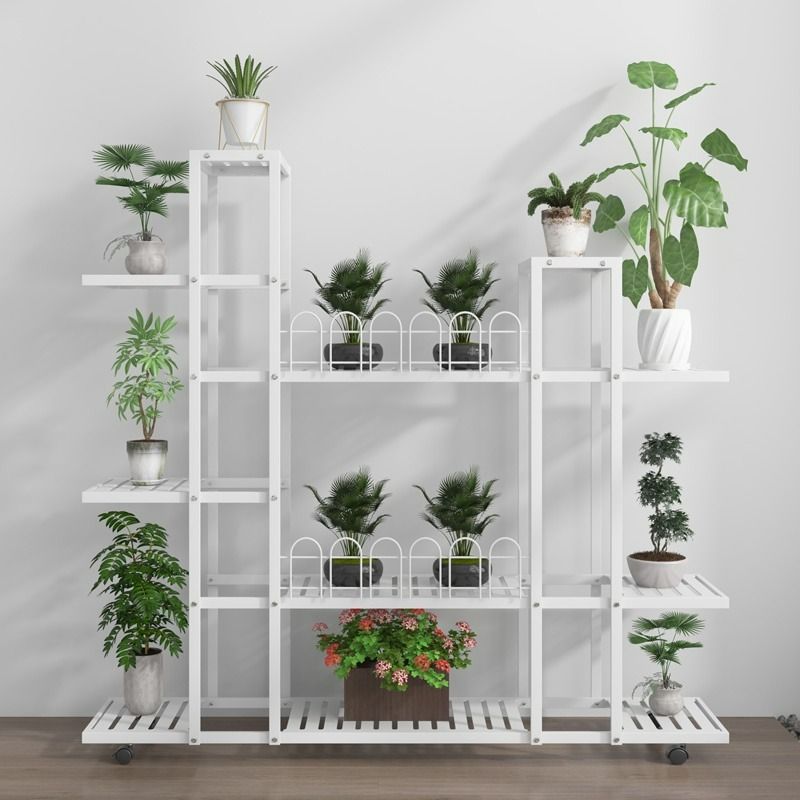 plant rack With pulley flower pot rack flower rack, Furniture & Home ...