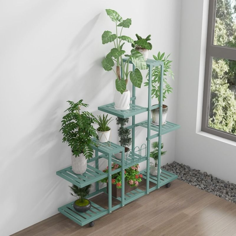 plant rack With pulley flower pot rack flower rack, Furniture & Home ...