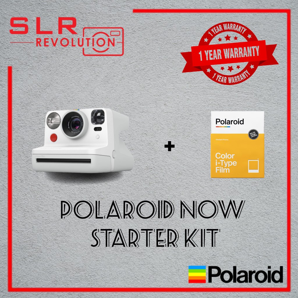 Polaroid NOW Starter Kit instant camera, Photography, Cameras on Carousell