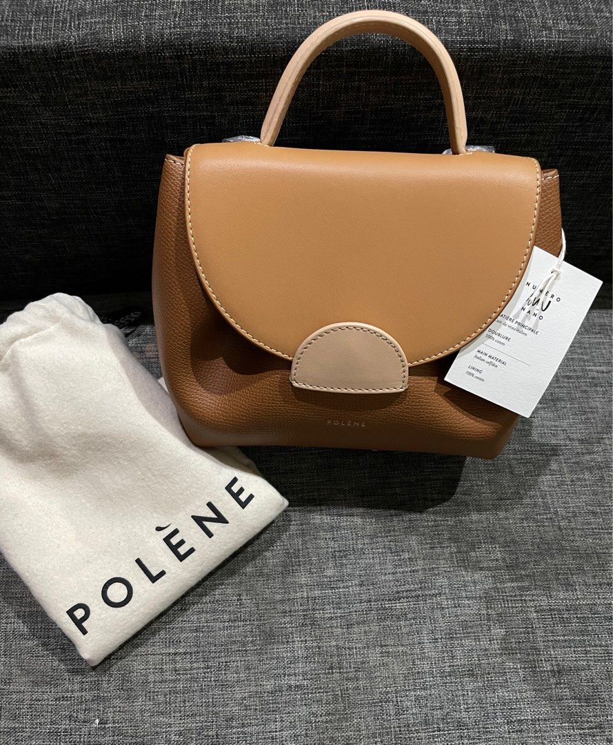 Polène | Bag - numéro Un Nano - Trio Camel Textured Leather