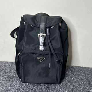 PRADA Black Tessuto Nylon Mini Backpack