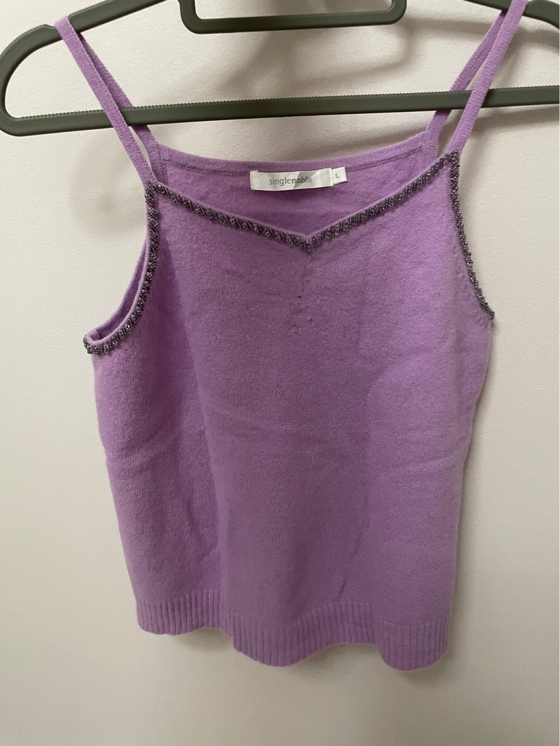 Purple top, Women's Fashion, Tops, Sleeveless on Carousell