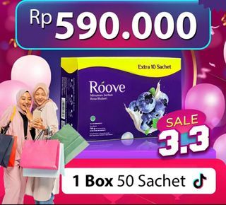 Roove Collagen Isi 50 Sachet Isi 20 Sachet Free Gift