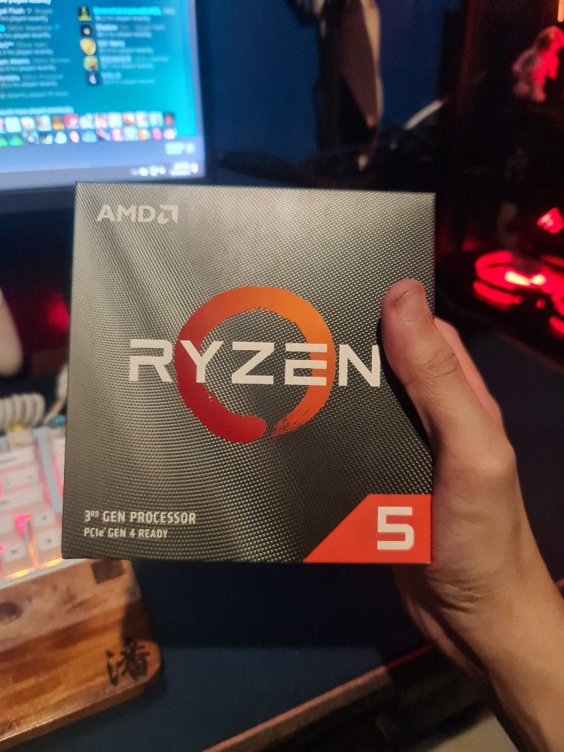 Ryzen 3600 with heatsink and box on Carousell