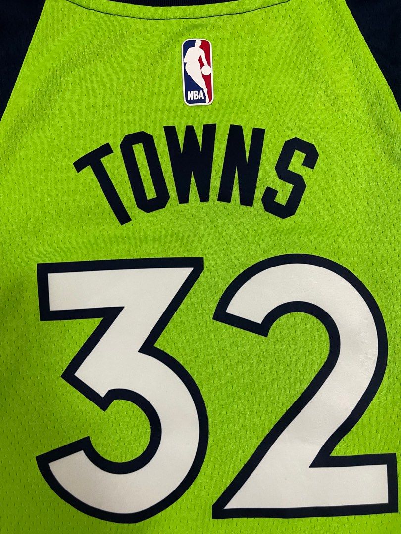 Men's Minnesota Timberwolves Karl-Anthony Towns Nike Green Swingman Jersey  Statement Edition