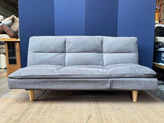 Seally Brand 3-Way Sofabed 78”L x 48”W  3 seater Double size bed Fabric seat Bulky foam In good condition