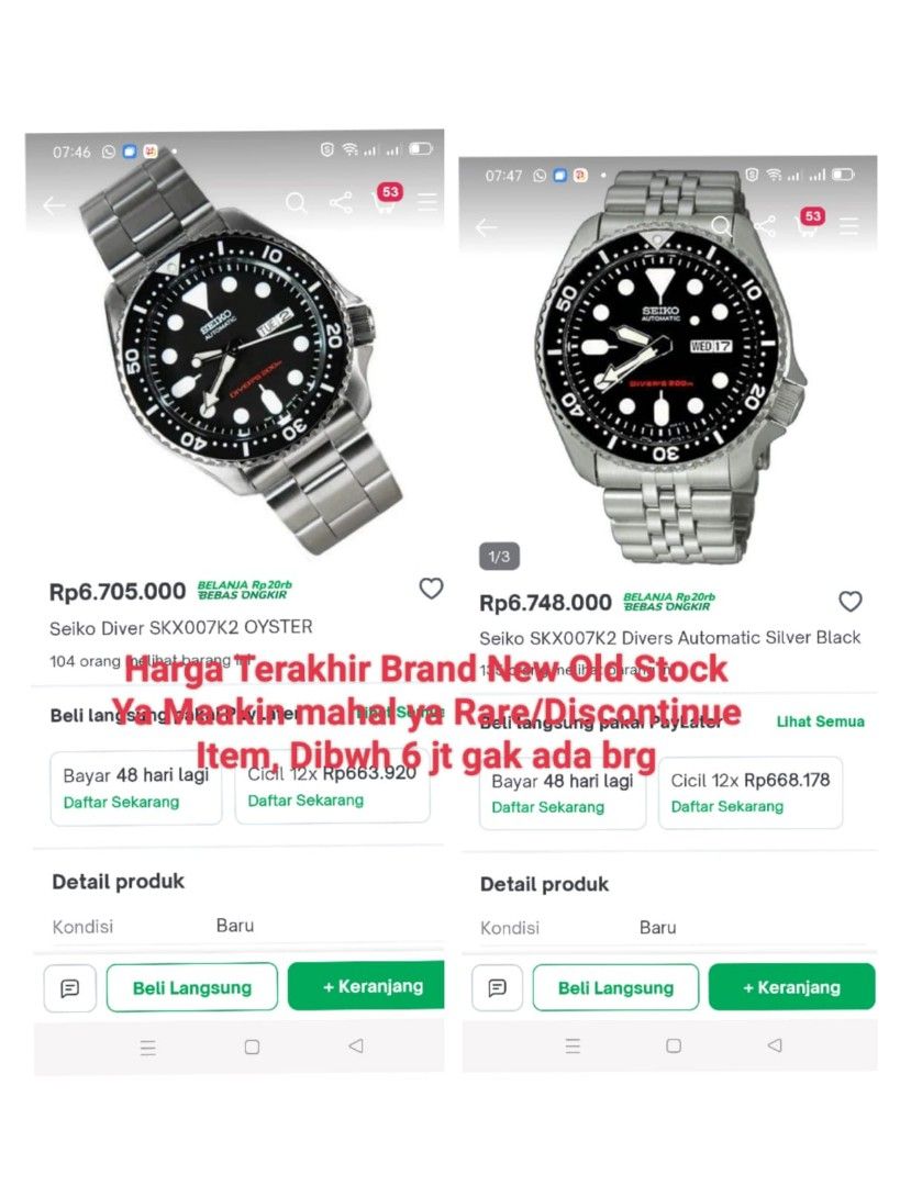 Seiko SKX007 SKX007K2 Bond Black Dial Automatic Diver 200m Original