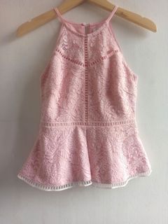 Sexy lace baby pink/baju sexy