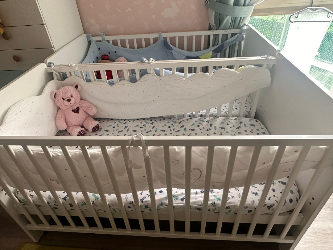 Silver Cross Cot Bed White (Mattress Included), Babies & Kids, Baby