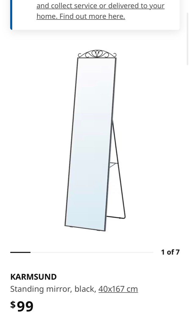 Standing Mirror IKEA Karmsund, Furniture & Home Living, Furniture