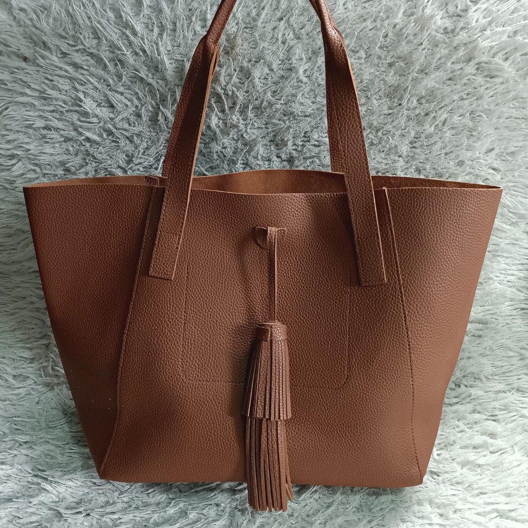 Tanger Brown Tote Bag Women s Fashion Bags Wallets Tote Bags