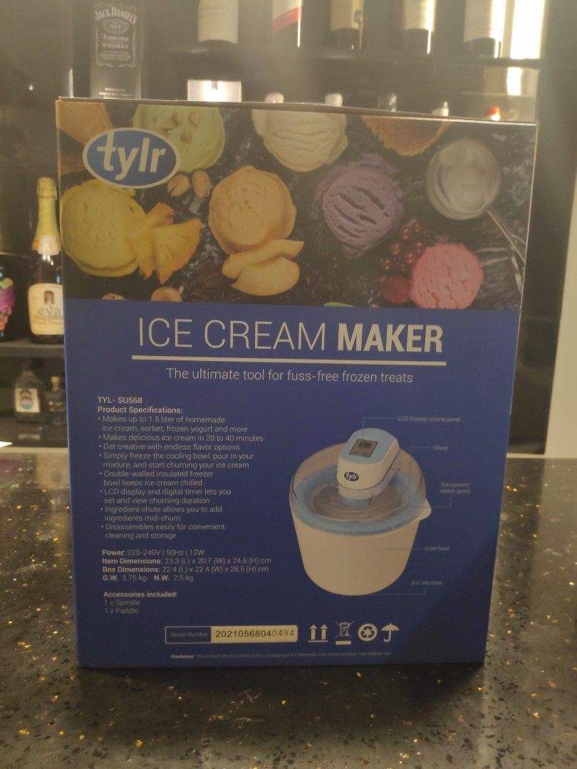 NEGOTIABLE RUSH RUSH RUSH!!! Tylr Ice Cream Maker, Furniture & Home