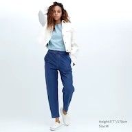Uniqlo denim jersey tapered pants online
