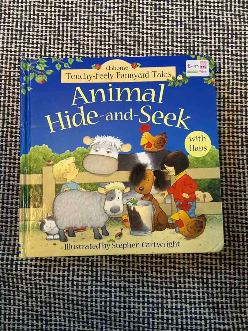 Usborne Touchy Feely Flip the Flaps Animal Hide and Seek Baby Sensory