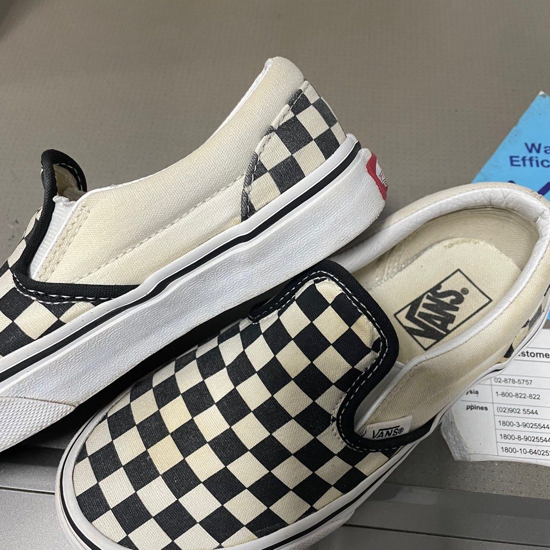 Vans Kids Checkerboard Classic Slip On, Babies u0026 Kids, Babies u0026 Kids  Fashion on Carousell