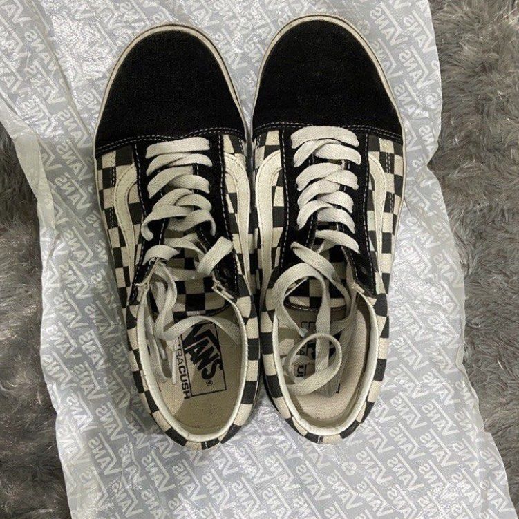 Vans Old Skool Checkerboard Ori Japan Fesyen Wanita Sepatu di