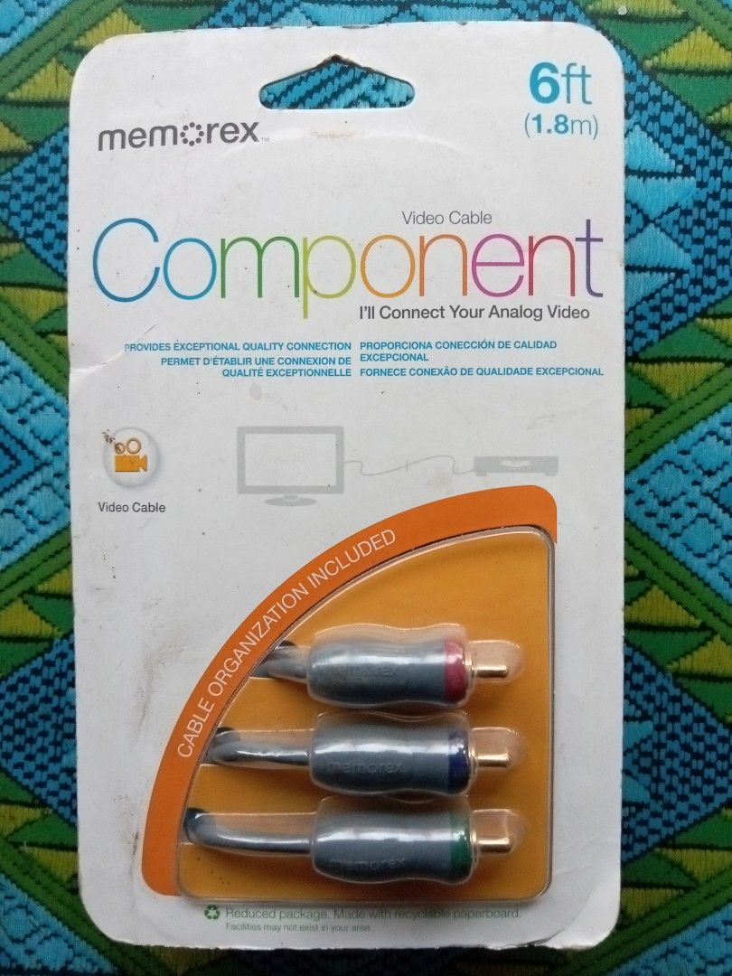 Viideo cable component Rca (Category: Cables & Adaptors) located in Dasmarinas. Submitted by d.lelis (Listing ID 1219854686, Image 3). Description: Component video cable RCA Brand: Memorex.