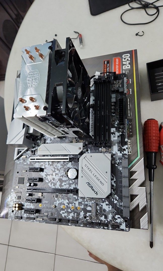 Wts amd cpu motherboard combo, r5 3600 + asrock b450 steel legend