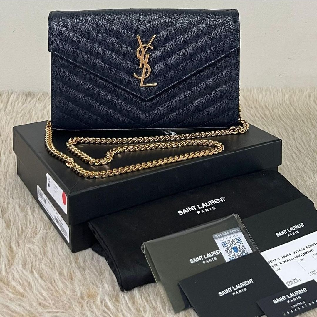 YSL WOC, Beige Large Size, Luxury, Bags & Wallets on Carousell