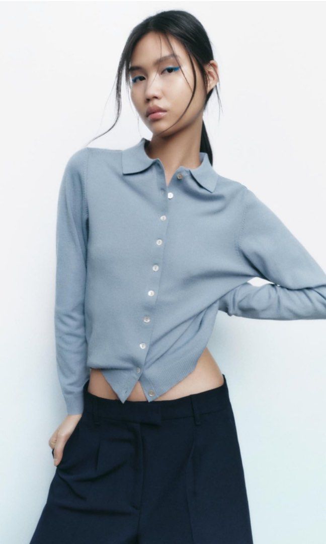 Cardigan discount blu zara