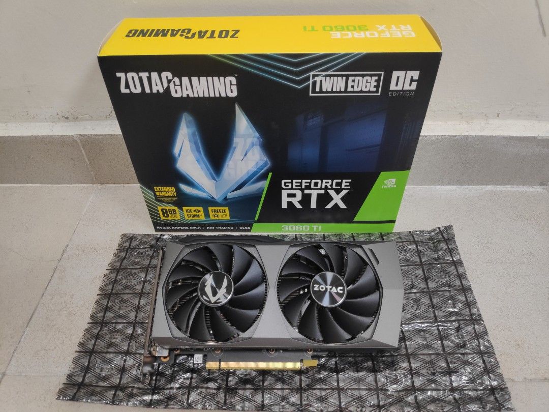 ZOTAC GAMING GeForce RTX 3060 Ti Twin Edge OC LHR 8GB, Computers  Tech,  Parts  Accessories, Computer Parts on Carousell