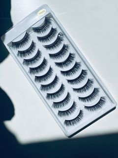 10 pairs natural long 3D mink false eyelashes