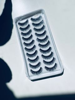 10 pairs natural long 3D mink false eyelashes
