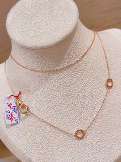 18k"rosegold Japan bulgari chain necklace