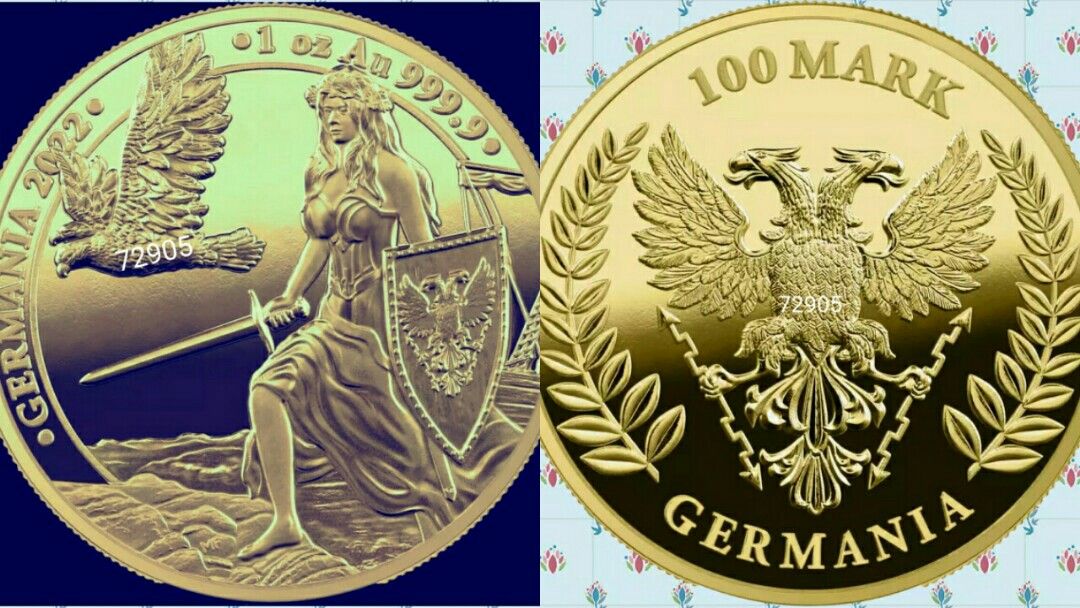 2022德國日耳曼亞尼純金金幣一盎司~全球限量100枚盒證齊全, 興趣及遊戲
