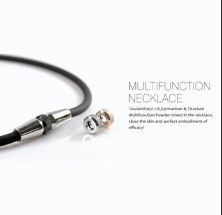 3000ions Anions Silicone necklace with Titanium Alloy