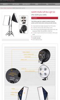 8 Bulbs Softbox Light Set