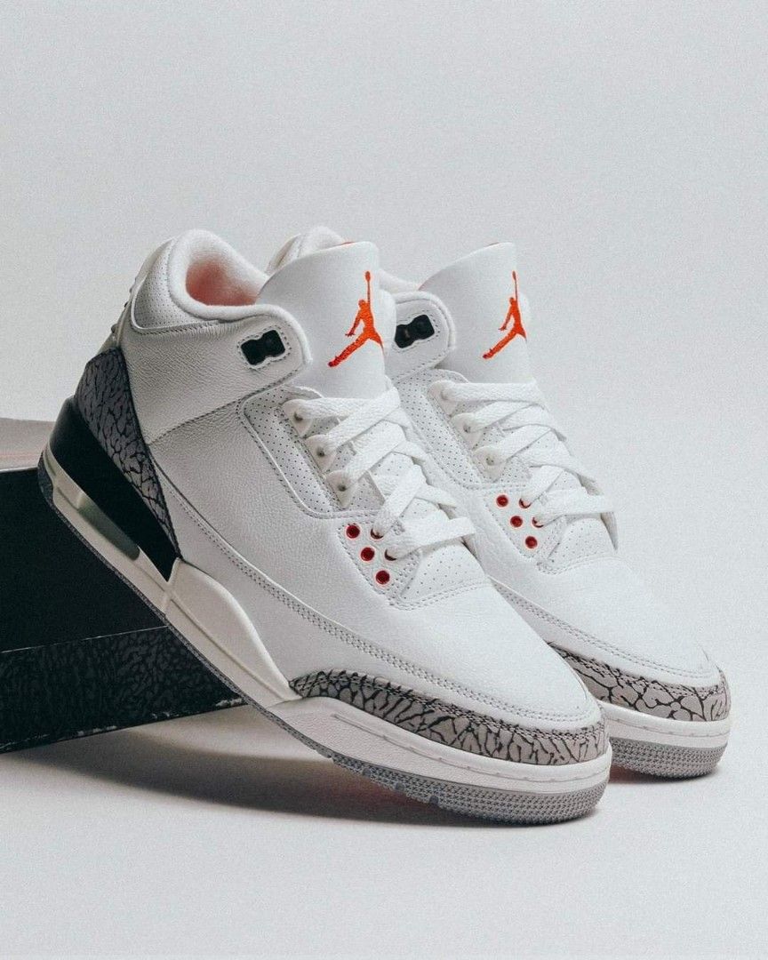 Air Jordan 3 White Cement Reimagined, Men's Fashion, Footwear, Sneakers