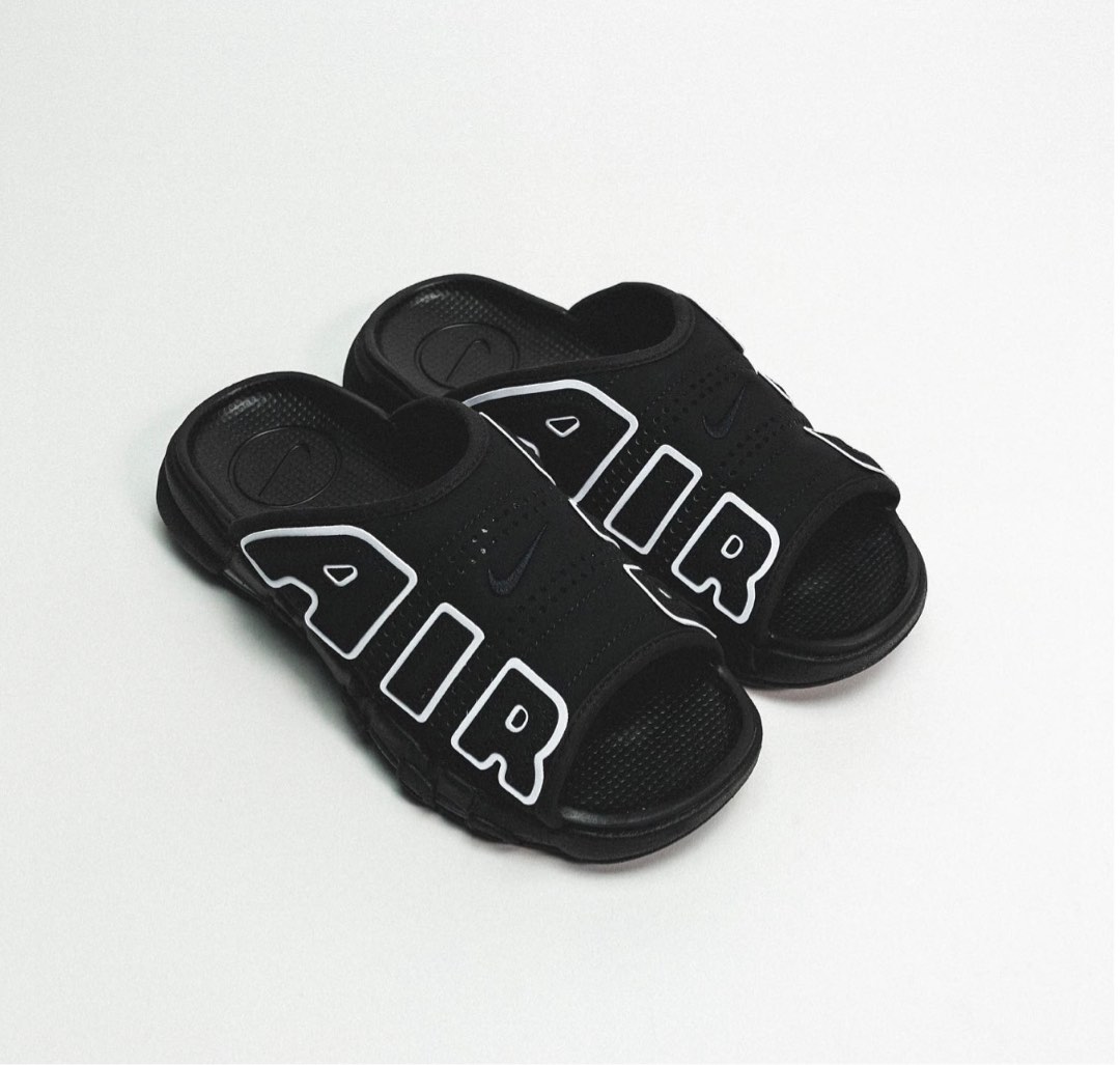 Air More Uptempo Slide Black, Men's Fashion, Footwear, Slippers u0026 Slides on  Carousell