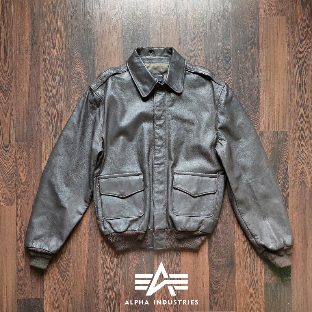 Alpha leather jacket clearance