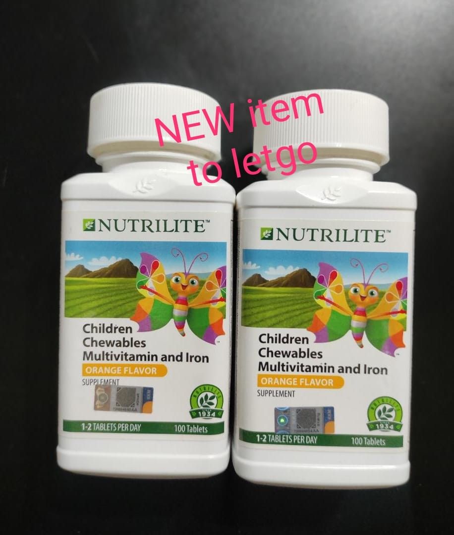 AMWAY Nutrilite Kids Chewable Multivitamin and Iron 100 tabs, Health