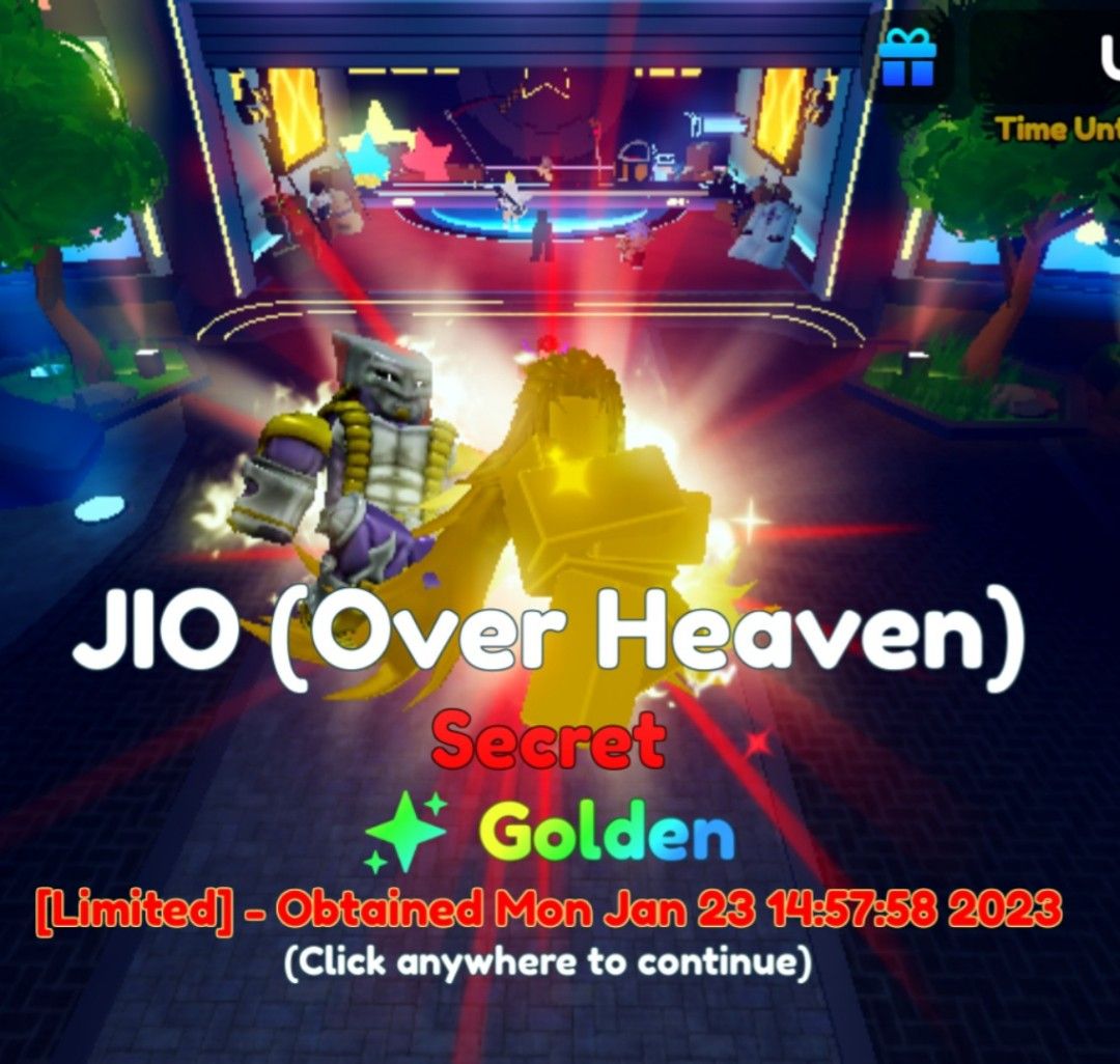 NEW CODE] HOW TO GET NEW LIMITED SECRET DIO OVER HEAVEN & SHOWCASE ANIME  ADVENTURES TD ROBLOX 