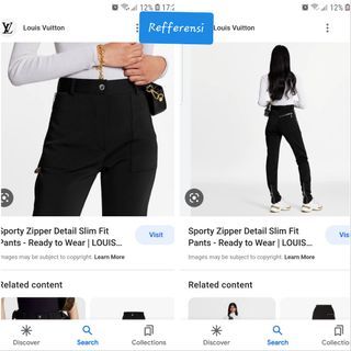 Auth lv louis vuitton long pants with bottom zipper