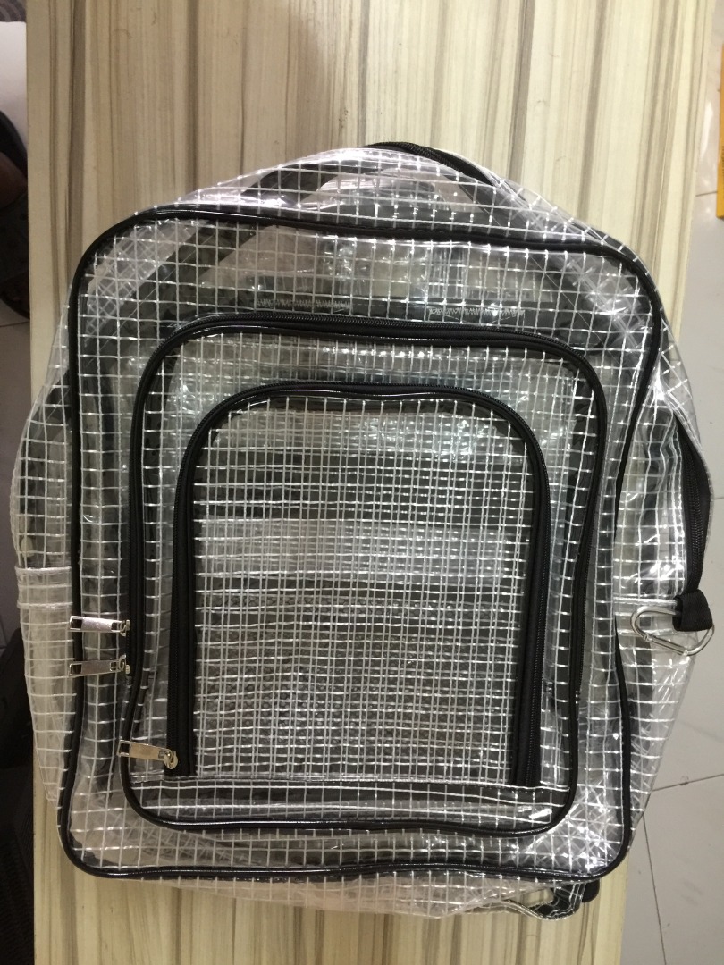 Backpack (seethrough antistatic PVC), Women's Fashion, Bags & Wallets
