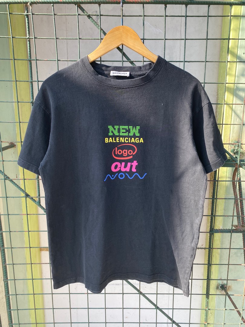 Balenciaga new logo out tee hot sale