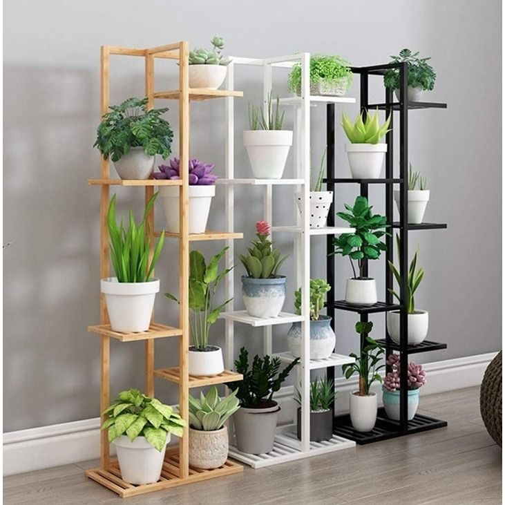 Bamboo Plant Rack / Wooden Plant Rack / Flower Stand / Multi Tier Layer ...