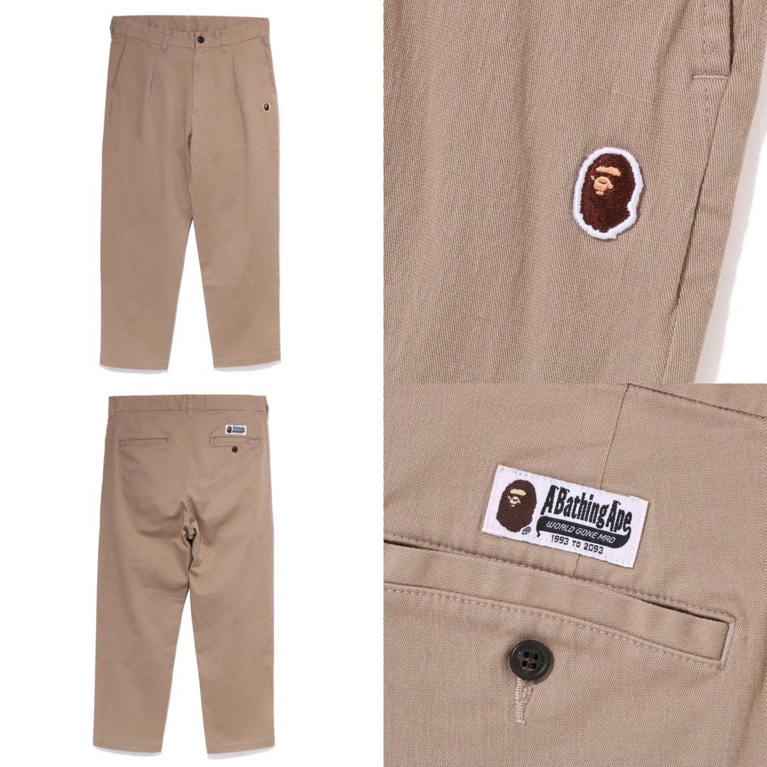 BAPE One Point Loose Fit Chino Pants Black