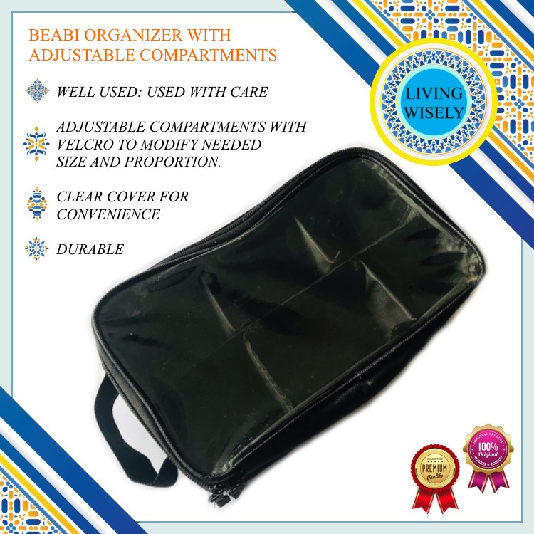 Beabi Large Organizer with Adjustable Compartments Furniture Home Living Home Improvement Organization Storage Boxes Baskets on Carousell