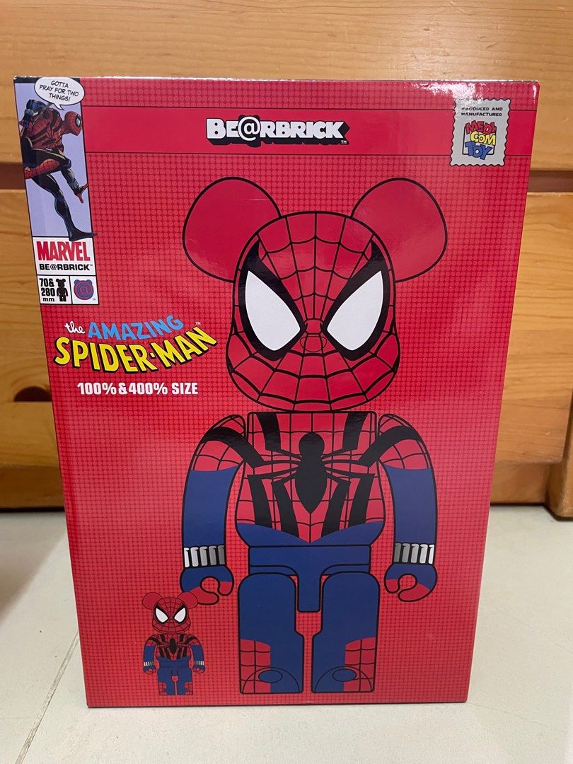 Bearbrick x Marvel Spider-Man (Ben Reilly) 蜘蛛俠100% & 400% Set